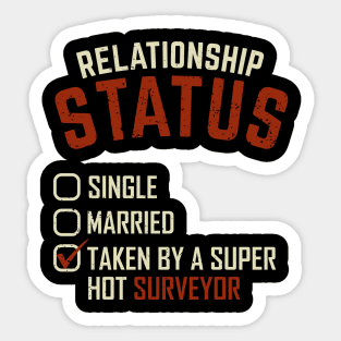 Funny Surveyor's Girlfriend Gift Sticker